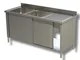 Lavello 160x70x85 acciaio inox 430 armadiato cucina ristorante pizzeria RS4953