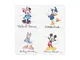 Lulabi Disney Confezione 4 Adesivi Antiscivolo di Forma Quadra, Multicolore, 10 x 10 cm