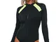 Trendyol Costume da Bagno a Maniche Lunghe da Surf Intero, Nero, 40 Donna