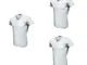 Enrico Coveri 3 t-Shirt Uomo Mezza Manica Scollo a V Cotone bielatico Art ET1001 (6/XL, Bi...