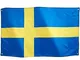 Runesol Svezia Bandiera 3x5, 91x152cm, Sveriges Flagga 4 Occhielli, Occhiello In Ottone In...