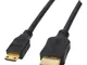 World of Data Cavo HDMI a mini HDMI di alta qualità da 10 m placcato in oro NERO