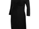 Mamalicious MLADDIE nell 3/4 Jersey ABK Dress 2F Vestito, Nero, XL Donna