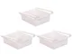 Uteruik Slide Fridge Space Organizer - 3PCS Cucina Frigorifero Frigorifero Storage Rack Fr...