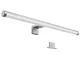 Lampada da specchio LED, Larghezza 40 cm, luce calda, LED integrati 6W, Illuminazione arma...