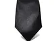 Oxford Collection Cravatta da uomo Nero Slim - 100% Seta - Sottile, Elegante e Moderna - (...