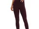 Pantaloni Yoga Vita Alta Donna Casual Yoga Gambali corrono Elasticizzati Sport Gambali Don...