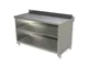 Tavolo 160x70x85 acciaio inox 430 a giorno ripiano alzatina ristorante RS4250