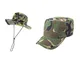 Set cappello + cappello mimetico militare per caccia, pesca, softair, tempo libero