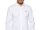 Lacoste CH2668 Camicia Elegante, Bianco, 42 Uomo