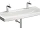 Geberit Lavabo Xeno 2 lavabo con 2 Fori per rubinetti, Senza troppopieno, 120x48 cm Bianco...