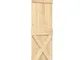 vidaXL Porta Scorrevole con Set Hardware 70x210 cm Legno Massello Pino