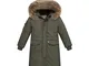 JIANYE Giubbotto Piumino Bambini Lungo Parka Caloroso Cappotto con Cappuccio Giacca Invern...