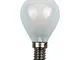 Lampadina LED 4W, Miniglobo P45 Cross in Vetro Trasparente Attacco E14