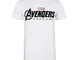 Marvel Avengers Endgame Logo T-Shirt, Bianco (White White), (Taglia Produttore: Medium) Uo...