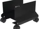 Techly 303294 Supporto per PC in Acciaio con Ruote Nero Nero