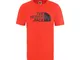 The North Face M S/S Easy T-Shirt, Uomo, Fiery Red/TNF Black, XXS