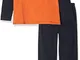Sanetta Pyjama Long Pigiama, Arancione (Cool Orange 2391.0), 128 cm Bambino