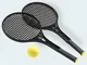 ADRIATIC 54 cm Giocattoli da Spiaggia Racchette da Tennis in Confezione Net (Nero), Colore...