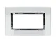 SANDASDON SD68004VT Placca Elegance 4M Bianco Compatibile Bticino Matix