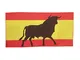 Telo da Bagno, Spiaggia, Piscina, Bandiera della Spagna con Toro, 150 x 75 cm