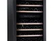 Cantina Linea Exclusive 2 temperat. porta full glassnera maniglia a tasca , 94 bottiglie