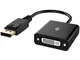 Rankie Adattatore Displayport (DP) su DVI, 1080P, Nero