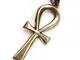 Pendente in bronzo a forma di croce ansata Ankh, con lunghezza del loop: 5 cm