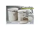 SET 3 CESTE PORTA BIANCHERIA VIMINI FIOCCO CUORE HOME OVALI BIANCHE