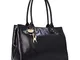 Catwalk Collection Handbags - Vera Pelle - Grande Borsa a Spalla/Borse a Mano/Tote - Con C...