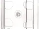 Dragon Trading® - Custodie doppie per CD, 10,4 mm, per 2 dischi con vassoio trasparente (c...