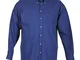 Maxfort Camicia Taglie Forti Uomo FILAFIL a Manica Lunga - Blu, 5XL