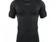 Errea David Maglia MC AD, T-Shirt Uomo, Nero, XXL