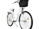 Milord. Comfort Bike, Bicicletta da Città Donna, 1 velocità, Bianco, 26"