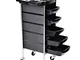 Carrello Parrucchiere Professionale 5 Cassetti con Vassoio,Carrello Portaoggetti Trolley C...