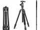 Neewer monopiede treppiede da viaggio in lega di alluminio 162 cm fotocamera con testa a s...