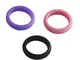 Clispeed Anello fede di silicone per fitness sportivo in Viola Rosa e Nero 3PCS