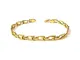 BRACCIALE CATENA DA UOMO IN ORO GIALLO E BIANCO 18 KT - Oro giallo 18 kt