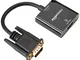 Amazon Basics - Adaptador de HDMI hembra a VGA con puerto de audio de 3,5 mm