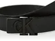 Calvin Klein Skinny Monogram Belt W75 Black