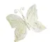 Sequin Sparkle velluto farfalla sulla clip – 19 cm x 18 cm Winter White