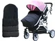 Hothuimin Sacco nanna universale per passeggino, 3 in 1, caldo coprigambe per passeggino,...