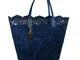 Melluso BORSA DONNA IN PIZZO € 39,00 - CM 44X33X18 (BLU)