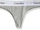 Calvin Klein Damen String MODERN COTTON - THONG, Gr. 36 (Herstellergröße: S), Grau (GREY H...