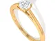 Anello da donna con diamante da 0,7 carati certificato IGI, classico anello nuziale per fe...