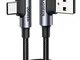 UGREEN Cavo USB C a USB A 90 Gradi, Cavo Type C Ricarica Rapida 3A Compatibile con iPhone...