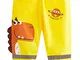 Adorel Pantaloni Antipioggia Pantalone Impermeabili Bambino Dinosauro Giallo 2-3 Anni (Tag...