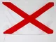 AZ FLAG Bandiera COMMISSARIO di Pista Bianca con Croce di San Giorgio Rossa 90x60cm - Band...