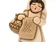 THUN - Donna Che Lavora a Maglia Variante Beige - Presepe Classico - Ceramica - 6x5x8 cm