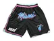 G&F Pantaloncini Miami Heat Shorts da Basket Swingman Ricamata Allenamento Abbigliamento S...